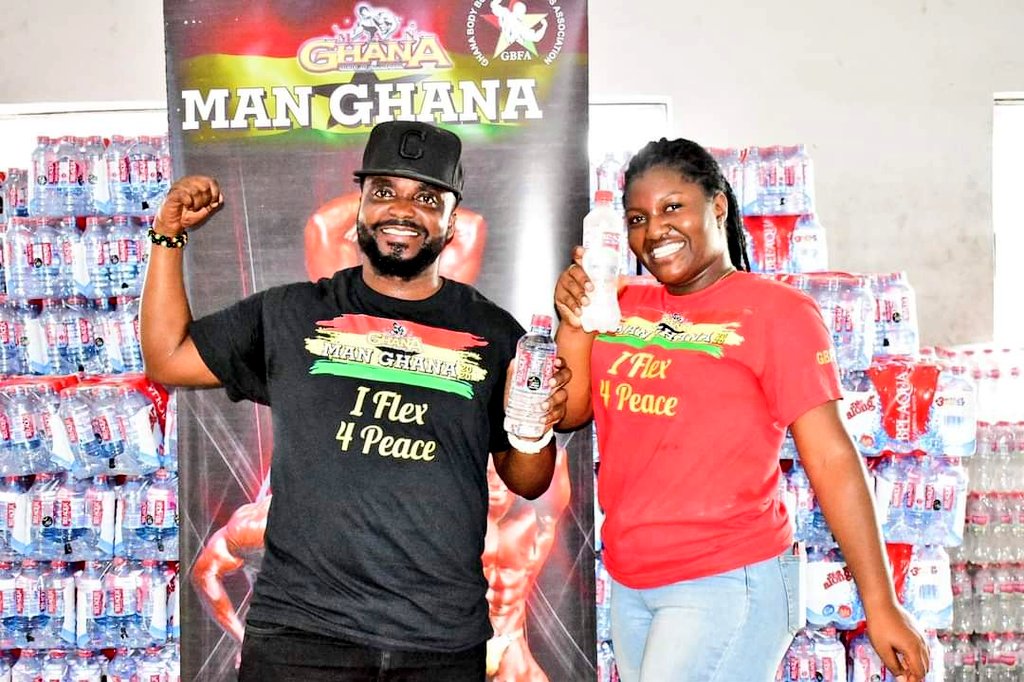 GhanaBFA's tweet photo. GBFA Takes Delivery Of Belaqua Sponsorship For Man Ghana 2020.

The official water sponsor for this year's Man Ghana Bodybuilding Competition, Belaqua, have presented some cartons of water to the Ghana Bodybuilding and Fitness Association ahead of Saturday's event. https://t.co/yKFvqfQ1aq