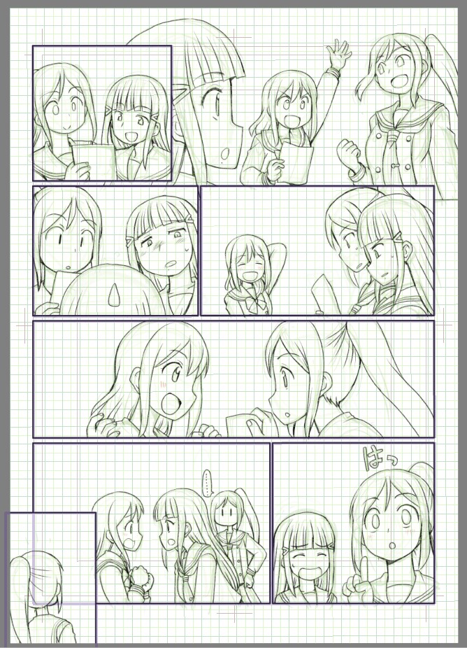 だいたいこのペン入れで1時間ちょい。もうちょっと迷いなくペンが入れられれば 