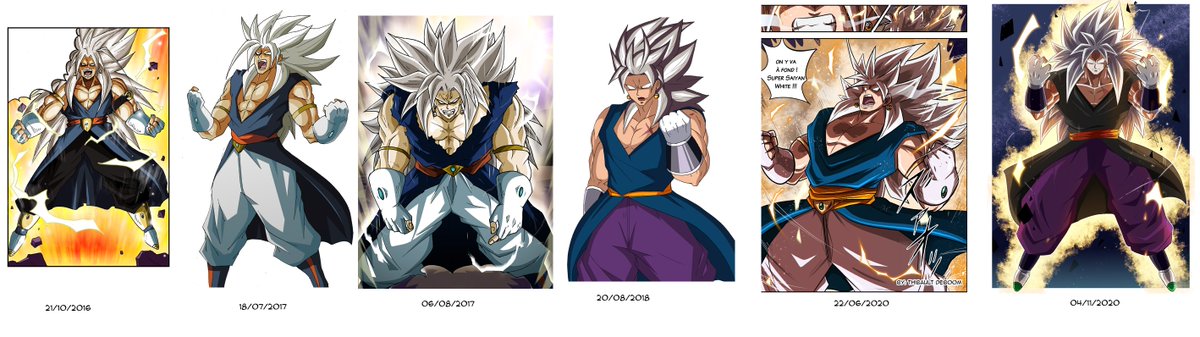 ThibaultDeboom's tweet photo. Petite rétrospective de la transformation " SSJ White " que j'ai fais pour la triple fusion #brogeto !
Le concept c'était juste un ssj légendaire mais en forme divine ( donc au dessus du ssj blue qui représente le ssj1 forme divine )
#superdragonballheroes #brogetto https://t.co/swy1L3QxXy