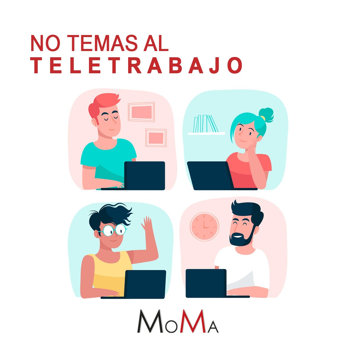 💥NO TEMAS AL TELETRABAJO DE TU EQUIPO💥
 
En #MOMATELECOMUNICACIONES contamos con todo tipo de #herramientas #digitales con las que hacer del día a día del #teletrabajo💻💻 en tu negocio algo mucho más llevadero.

¡Consúltanos!👇👇
Entra en nuestra web, ¡estamos para ayudarte!