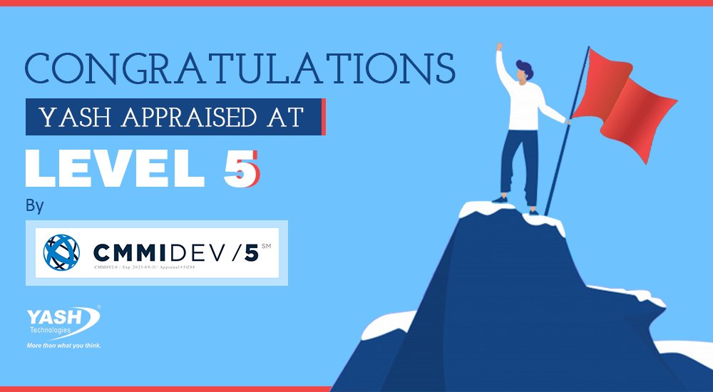 YASH_Tech's tweet photo. @YASH_Tech joins an elite club of 9 #Fortune500Companies by being appraised with the #CMMI V2.0 Level5 in Supplier Agreement Management (SAM). A significant #Milestone in our “Process” journey towards becoming a premier IT partner to Public Sector Organizations. @CMMI_Institute@ https://t.co/3kY2m2wKop