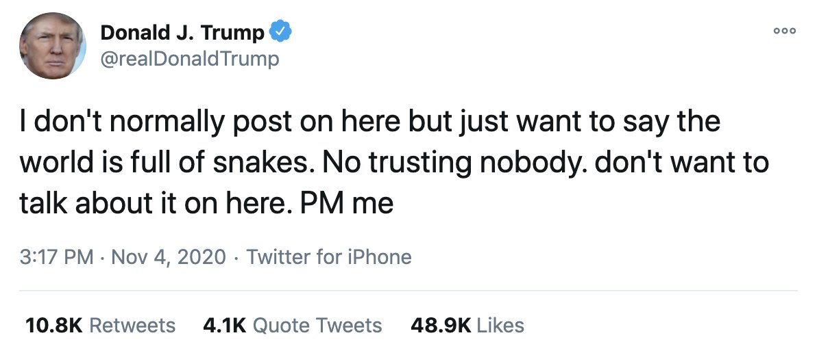 paddypower's tweet photo. Donald Trump going on a bit of a Twitter rant. #USElection2020 https://t.co/tHkeheG3y7