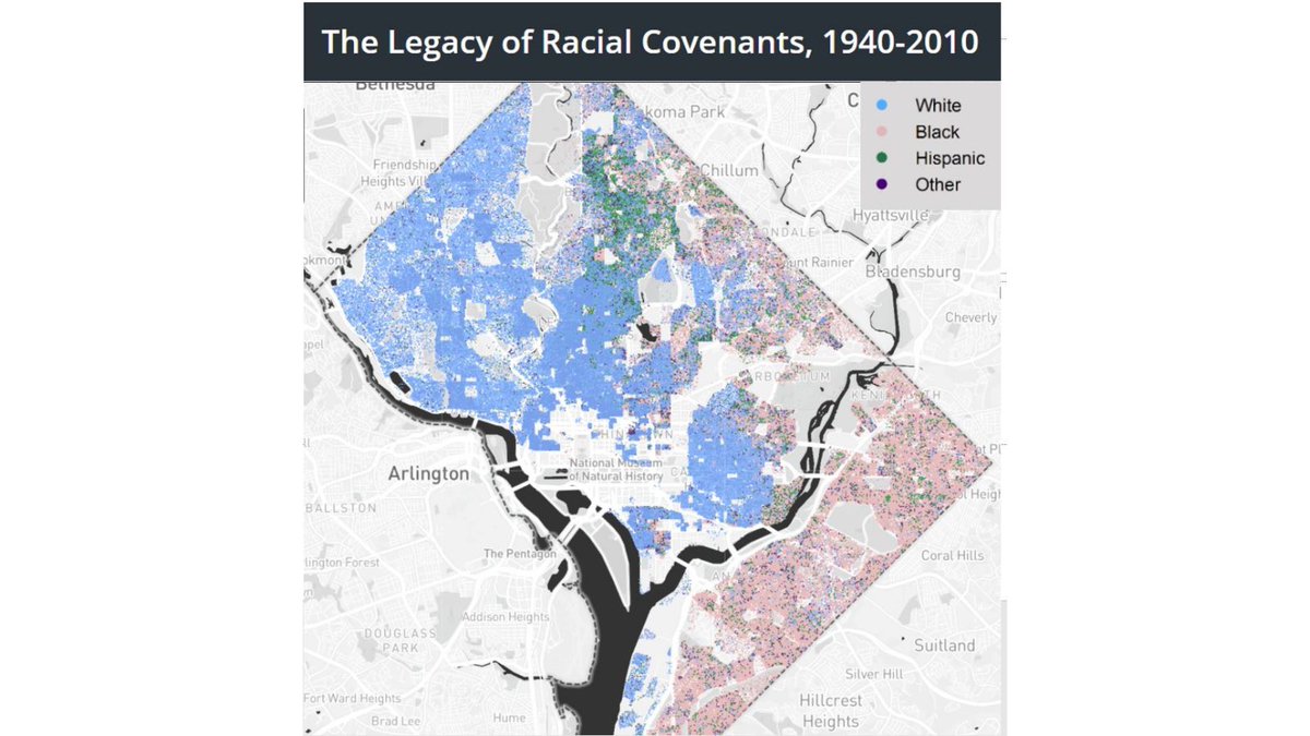 Covenants, city planning, federal policy, and the real estate industry associated higher property values with areas where mostly white people lived. As a result, the process of gentrification has displaced Black residents. Explore our latest story map, Legacy of Covenants.