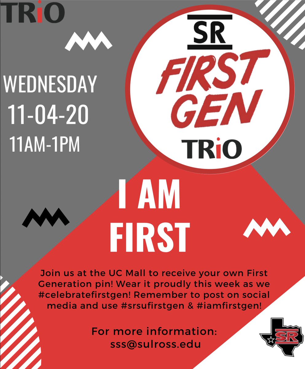 srsusss's tweet image. Stop by and get your first gen pin! Today, starting at 11am! 🎓🐺❤️ We have a limited number of pins, so come early! #SRSUFirstGen #IAmFirstGen #SRSUSSS #TRIOWorks