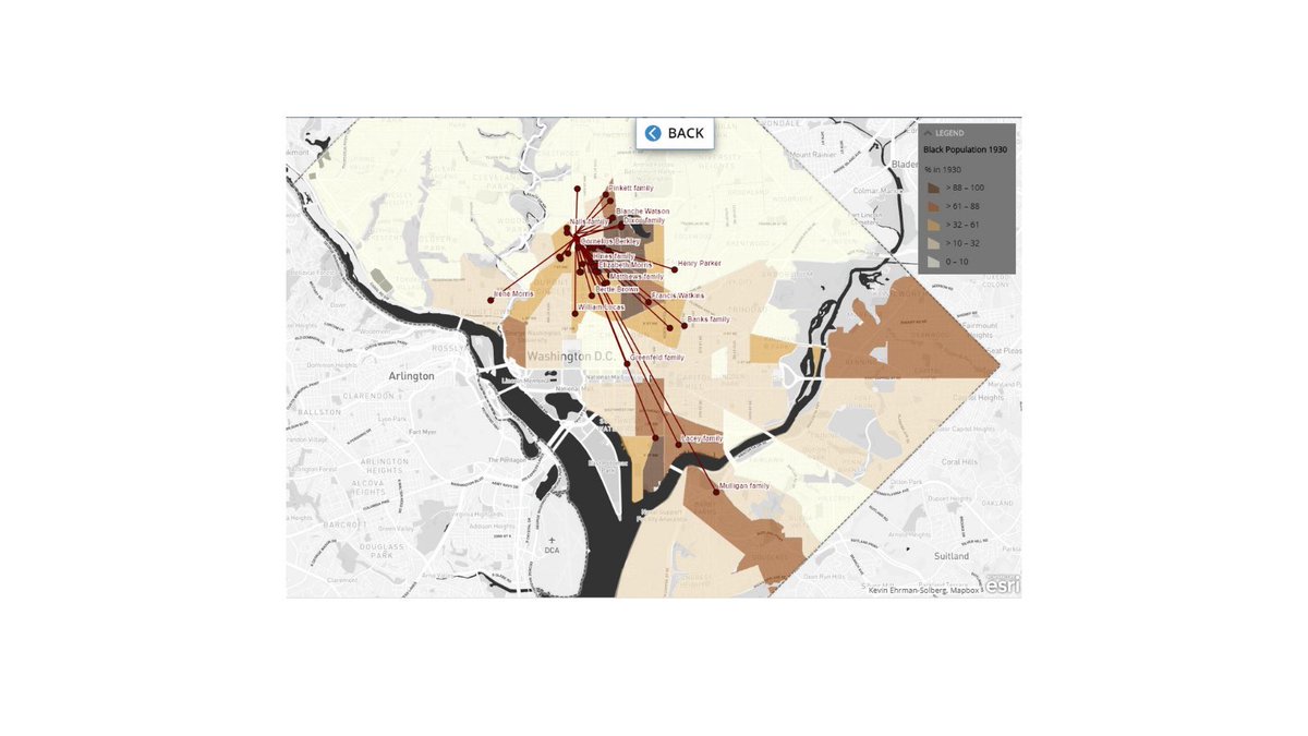 39 Black households were uprooted in 1912 to build Meridian Hill Park. As the spread of racial covenants reserved much of the city for white settlement, most of these families were pushed closer to downtown. Blocks near the park were later blanketed with racial deed covenants.