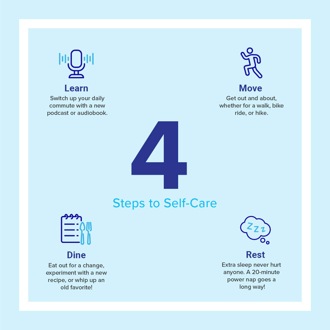 proactivemd's tweet photo. Try out these 4 #selfcare tips for a much needed #WellnessWednesday. How do you like to recharge? https://t.co/EckM8jt9qV