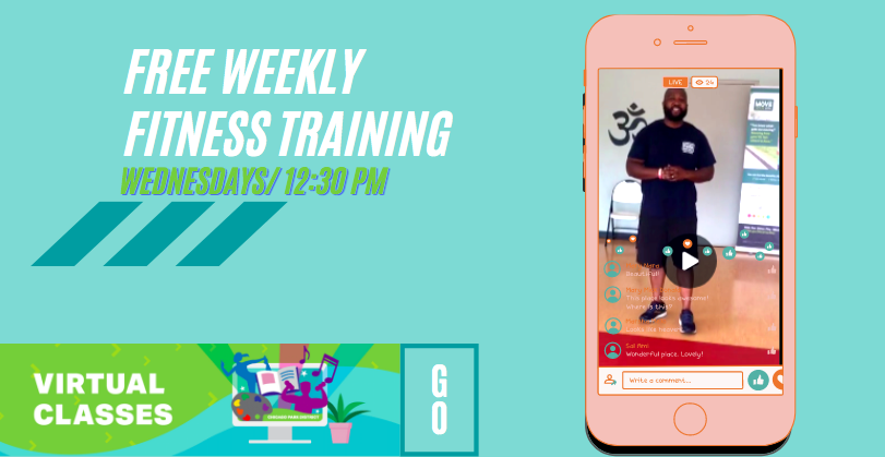 ChicagoParks's tweet photo. Destress with us today in our HIIT class at 12:30 PM. Watch the free class at https://t.co/LnS19P5OG3 or https://t.co/f4RGSvMqWq
#MoveYourWay #WeMoveChicago https://t.co/0wNKrxzdjD