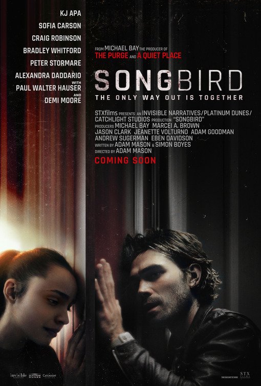 EnCines_SV's tweet photo. Estreno #EnCines próximamente /#ComingSoon...
#SongbirdMovie
#KJApa #SofiaCarson #CraigRobinson #BradleyWhitford #PeterStormare #AlexandraDaddario #PaulWalterHauser #DemiMoore
Dirigida por #AdamMason
@STXfilms https://t.co/5eI68Cr7Nc