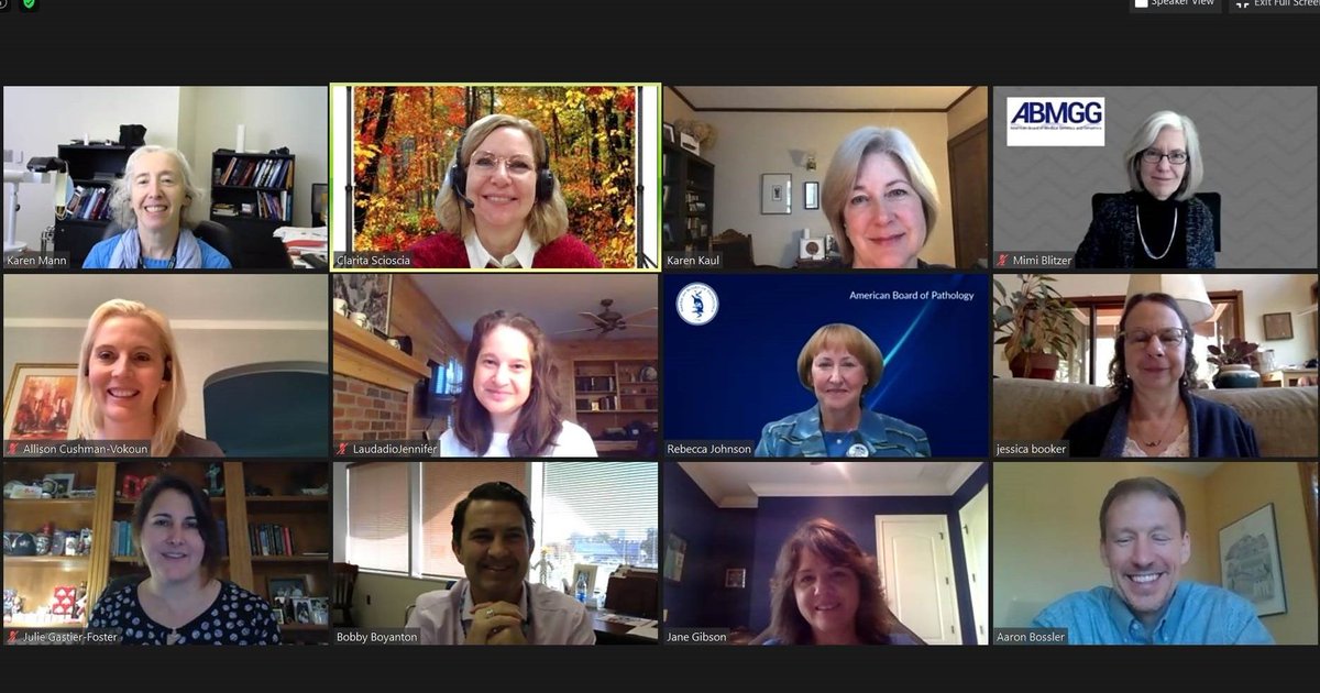 TheABPath's tweet image. We love our volunteers! The #Molecular Genetic #Pathology Test Development and Advisory Committee (TDAC) has been hard at work to create and review questions for #ABPath certification exams. Thank you for giving your time and talent- we couldn't do it without you! #molpath