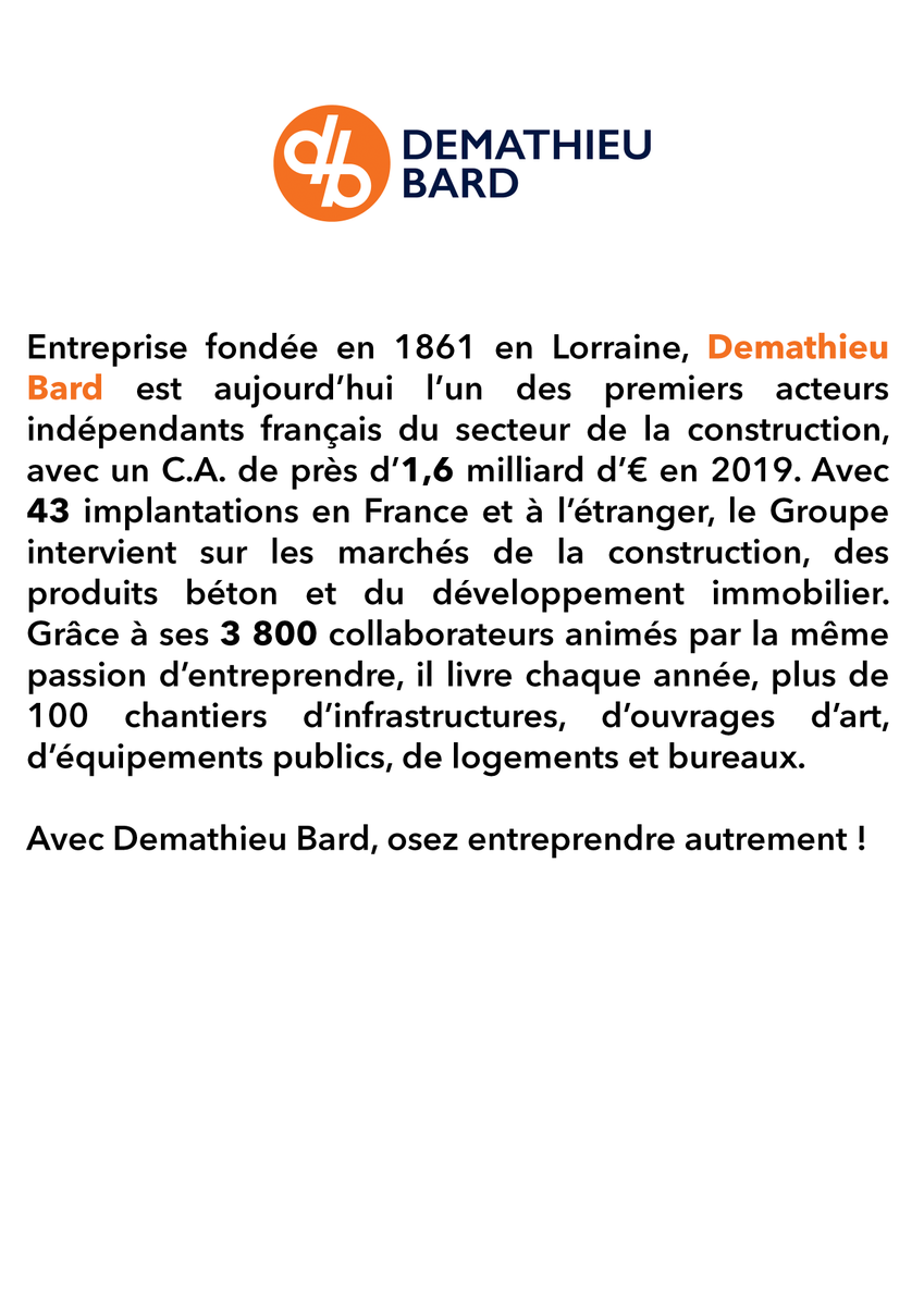 ForumBatira's tweet photo. Demathieu Bard sera présent au Forum BATIRA 2020 !
Vous pouvez retrouver plus d'informations sur le site Internet https://t.co/oHk3KP5Afj.
Rendez-vous les 16,17 et 18 novembre sur Seekube !
L'équipe BATIRA 2020. https://t.co/2EbiFQQPDC