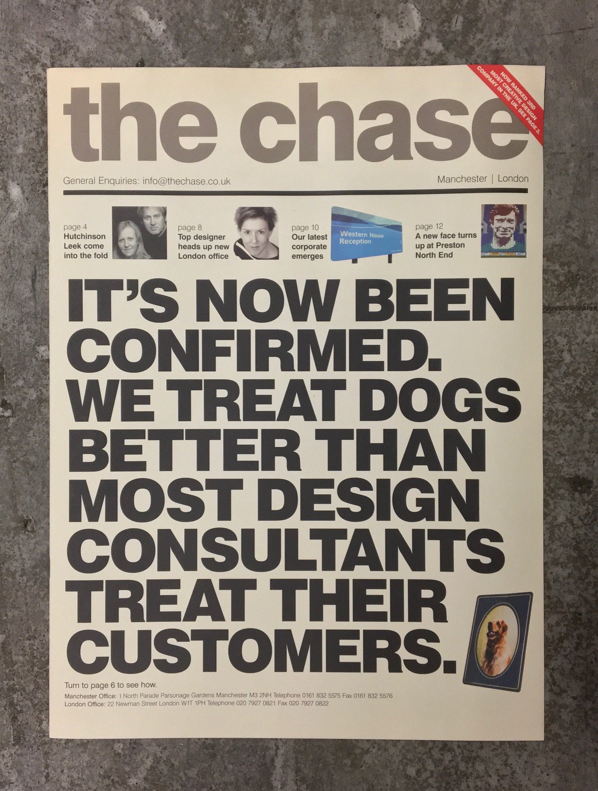 Fenner Paper on Twitter: "#WaybackWednesday Newsprint style publication  produced by The Chase in 2004, printed on our Redeem 100% Recycled 100gsm  @_thechase_ Read more here... https://t.co/ph31fggXvi  https://t.co/blC2duIyHK" / Twitter