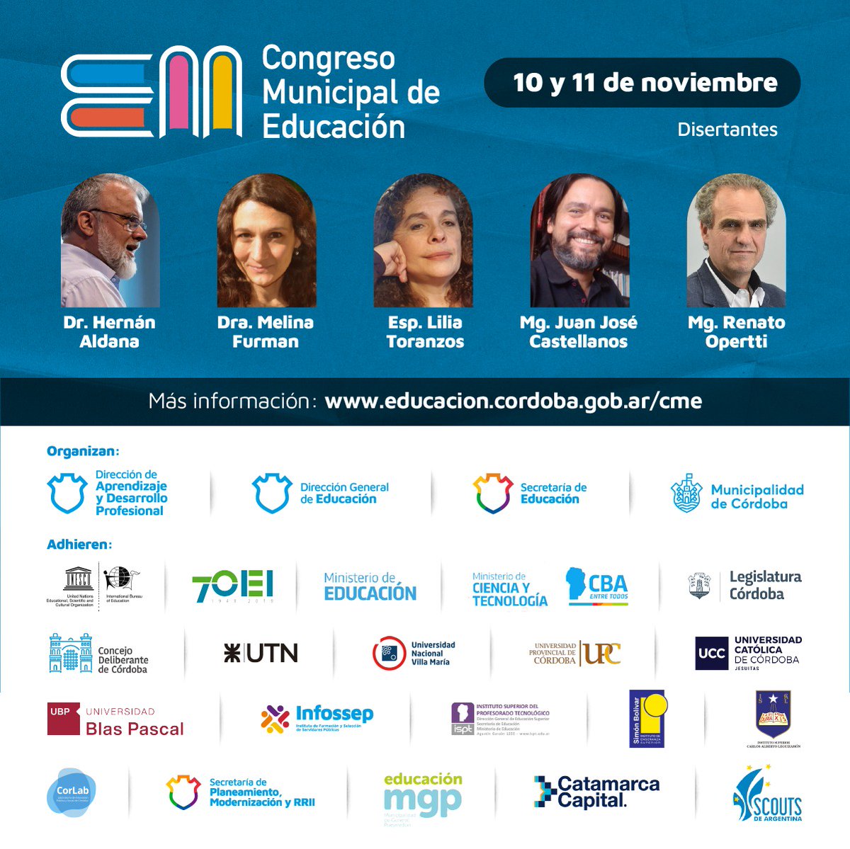Infossepcba's tweet photo. CONGRESO MUNICIPAL DE EDUCACIÓN
El 10 y 12 de noviembre. Más info en https://t.co/J6ozyITQsx https://t.co/RQ9PMjdhgs