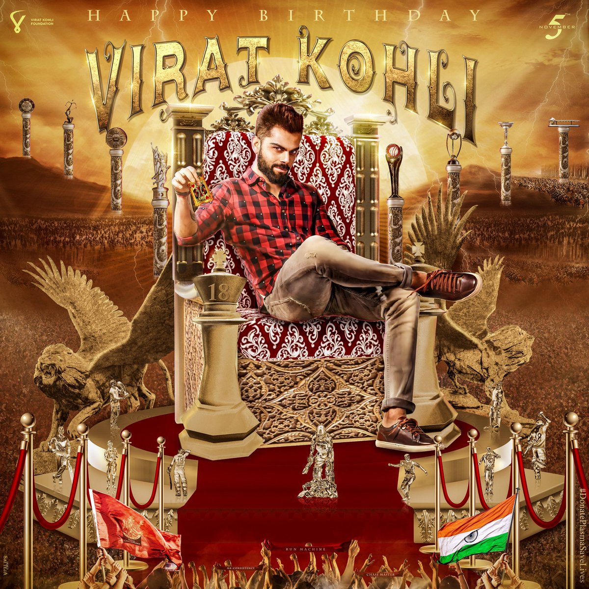 Trendkohli's tweet photo. #HappyBirthdayVirat @imVkohli https://t.co/WyhD2uQpBs