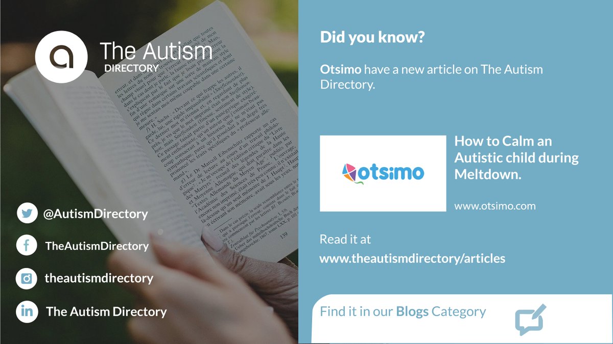 @Otsimo have a new article featured on our online directory. 

Read it now and other articles at buff.ly/364yKs5

#TADWednesday #blogs #meltdown #actuallyautistic #autism