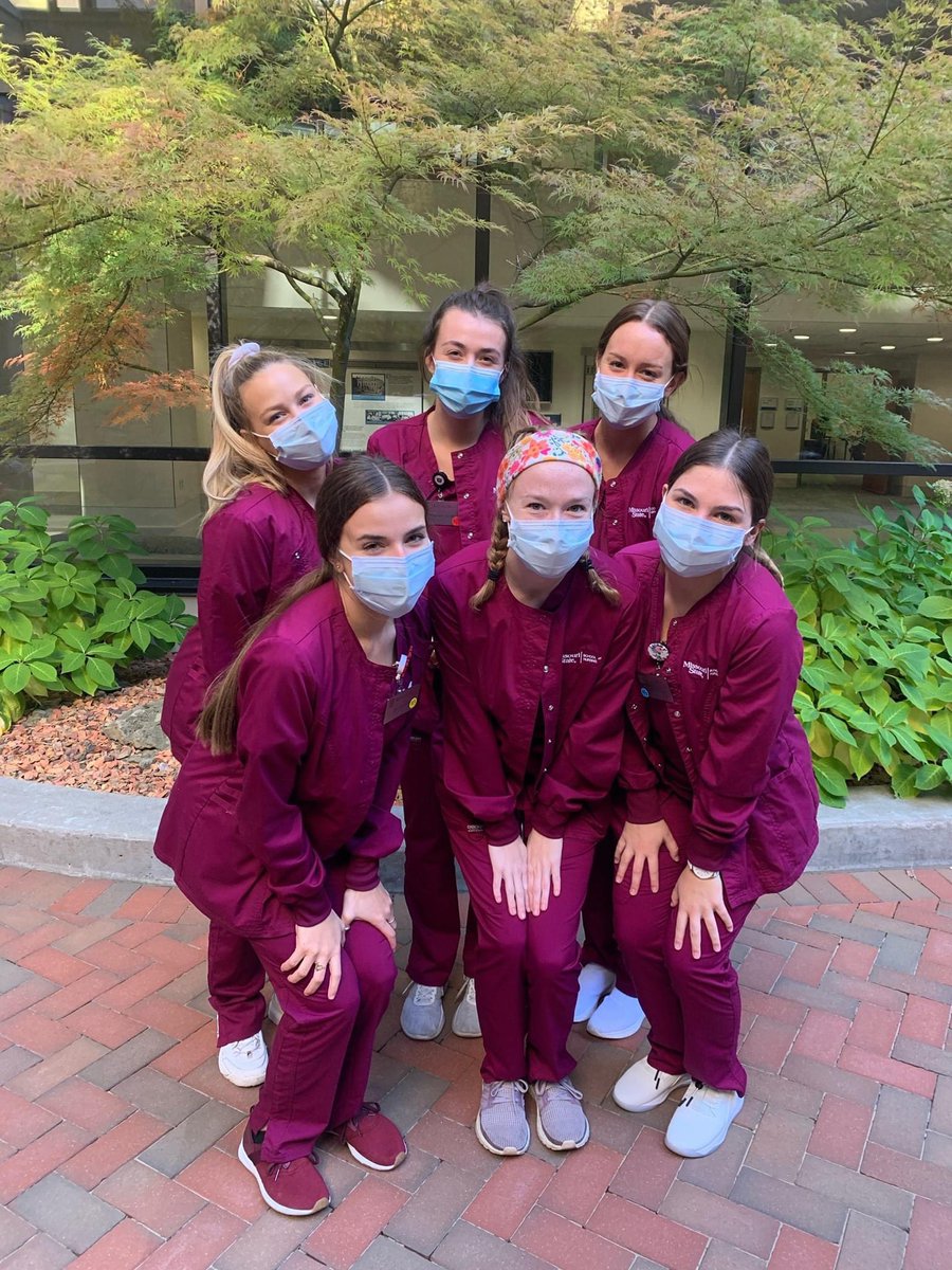 MostateNursing's tweet photo. Their very first hospital clinical day is in the books. 🥳🐻🩺 #GoMaroon #MissouriState https://t.co/4nmW8KZ0JH