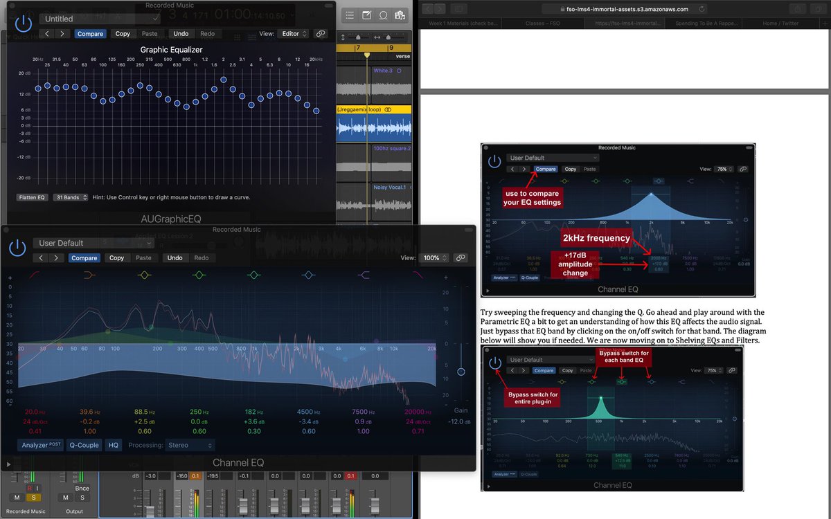 ipzthatdude's tweet image. This Graphic EQ does amplify but while analyzing on a Channel EQ you can still EQ but see what frequencies your at. #AllUpInTheMix #RecordingPrinciples #EQ #Equalizers #GraphicEQ #ChannelEQ #RecordingArts #AudioIndustry