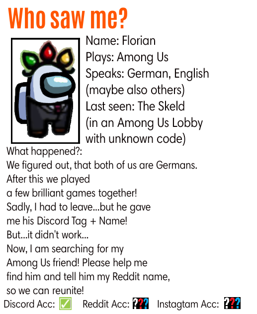 AmongUsOnline's tweet photo. Let's help find his friend https://t.co/fGNvGBUSG3
#amongus #amongusfriend #gameslol #game #onlinegames https://t.co/JvAMPksXFJ