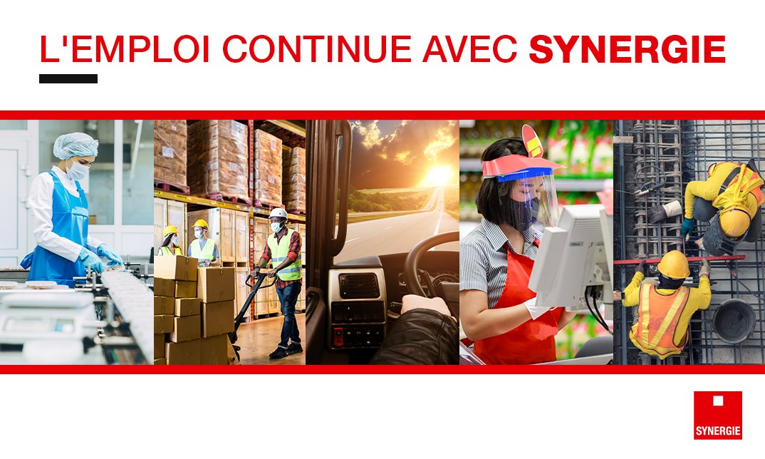 Synergie's tweet photo. #EMPLOI | Synergie continue de recruter !
Que cela soit dans la logistique, l'agroalimentaire, l'industrie, les transports ou encore la relation client, trouvez l'offre qui vous correspond sur notre site : https://t.co/yLn7IEG2NU
#SynergieNONSTOP #Recrutement https://t.co/607oYCNUKm