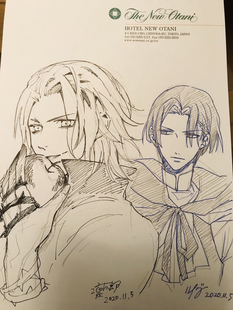 りんたろさんと合作☺️例の万年筆使わせてもらったー!サインはりんたろさんが考えてくれました✍️ 