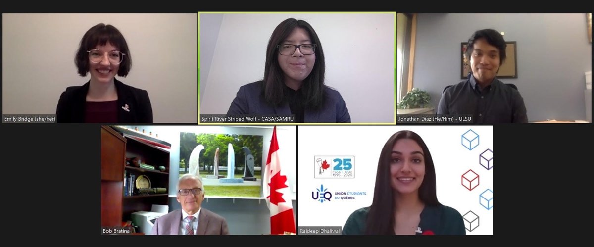 Thank you MP <a href="/BobBratina/">Bob Bratina</a> for a great meeting with our student leaders! Take a look at our cool zoom background! #StudentsOnTheDigitalHill!