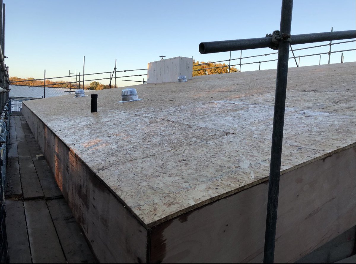 Roof deck complete on two elevation of our Thrace project ready for the installation of roof coverings to commence. #PlanDevelopDeliver