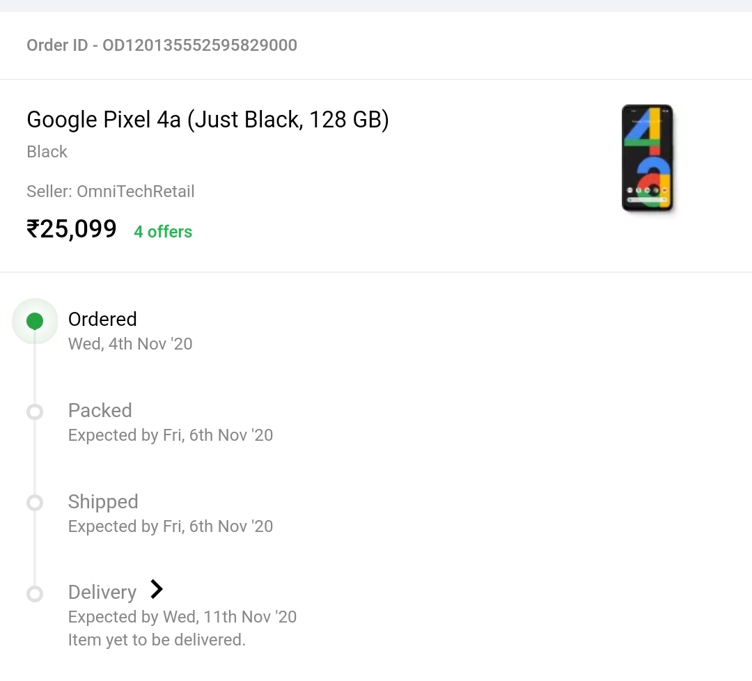 AnneshaDatta's tweet photo. #Pixel4a flipkart
Atlast!!!!!!!!!

P.S. was not able to book the same through my credit card because of the flipkart's pathetic service. @FlipkartStories  @flipkartsupport https://t.co/XHrnmfttqg