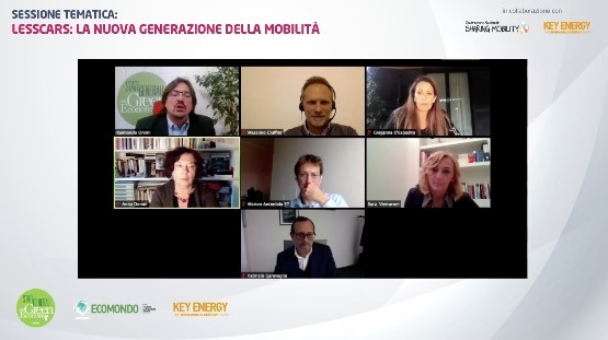 SharingMob's tweet photo. 📢 É in corso “Tiriamo le somme”. Cosa è emerso da #Lesscars 2020? Ne parliamo in diretta ⤵️
#statigreen20 #Lesscars #sharingmobility #KeyEnergy
https://t.co/MOHaHURAiw https://t.co/HxEuZI0Nv4