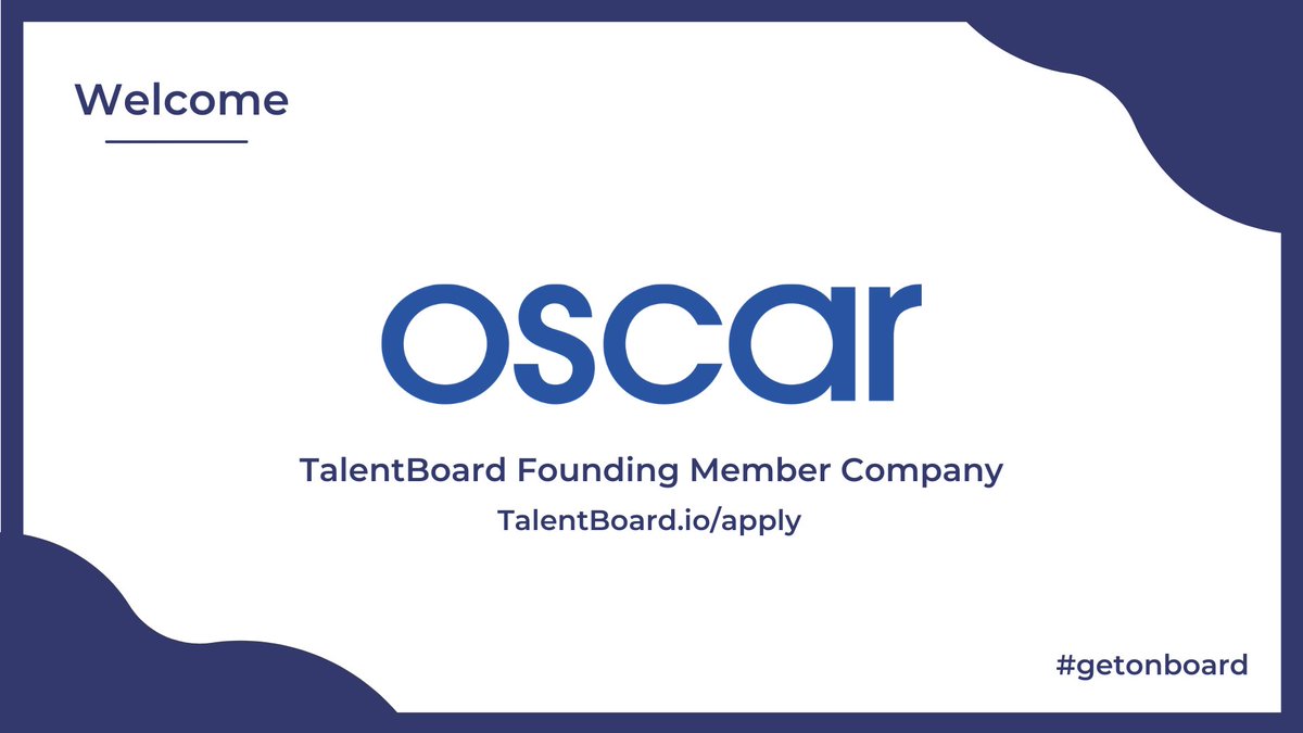TalentBoardHQ's tweet photo. Introducing @OscarHealth as one of the founding companies at #TalentBoard! Current #opportunity:

 🩺 https://t.co/FHH8QsxS16

➡️ Make sure to complete the common application to apply: https://t.co/6OfAzGmqLw 

#getonboard https://t.co/fPkxxr6kDJ