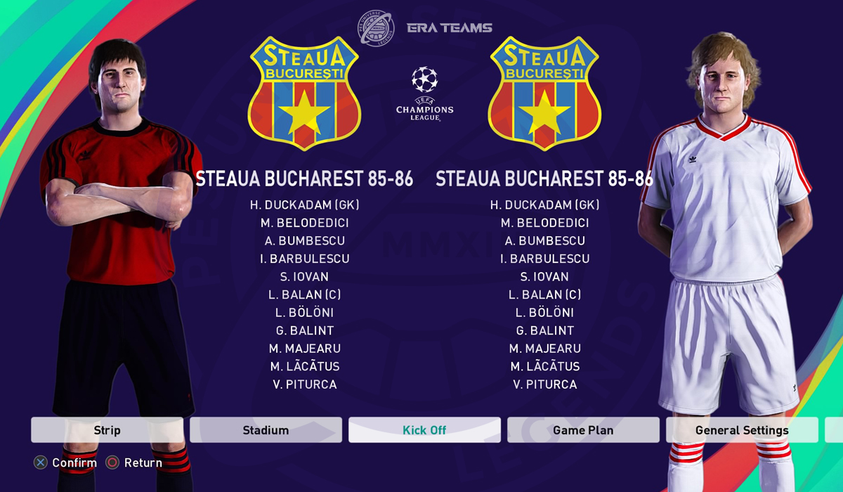 PESUniverse Legends on X: Steaua Bucharest 1985-86   / X