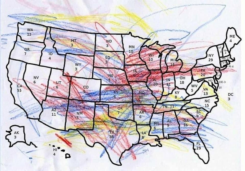 TrumpTheWinner1's tweet photo. #USAElections2020 #ThePostElection 
#Biden2020  opinion   about election results came from following picture https://t.co/9AXiQV1Hcl