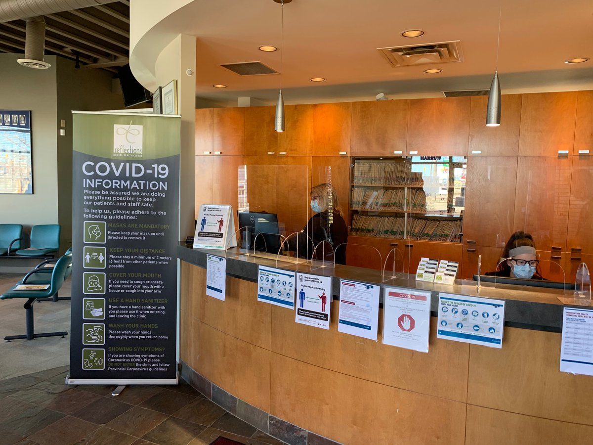 Creative Display is offering Customized Covid Safety Banner Stands, great for reception &amp; waiting areas just like these new ones at our friends Focus Chiropractic.