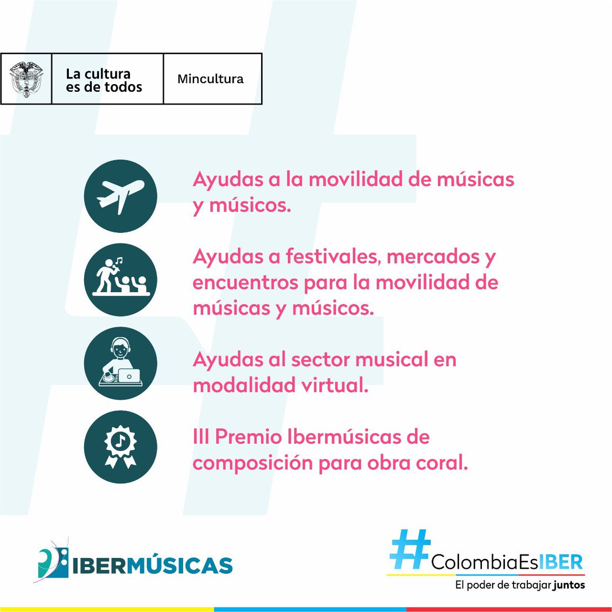 Sector de la música en Colombia: Pueden aplicar hasta el 16 de noviembre a esta Beca de <a href="/Ibermusicas/">IBERMÚSICAS</a>  y <a href="/mincultura/">MinCultura Colombia</a> 

👉🏼 ibermusicas.org/index.php/conv…