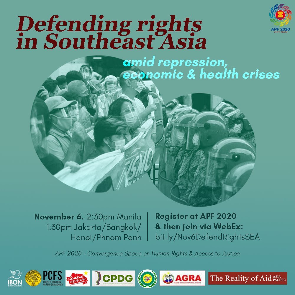 realityofaidAP's tweet photo. 🗓 Join us in the ASEAN Peoples’ Forum tomorrow and Friday (Nov 5-6) at 13:30 Hanoi time and let’s talk about how international finance instituons cause debt burdens and economic repression in the region.
➡️ https://t.co/lQjfofR3um
#APF2020 #ODA #aid #IFIs #DevCoop https://t.co/mrTNbBrVPH
