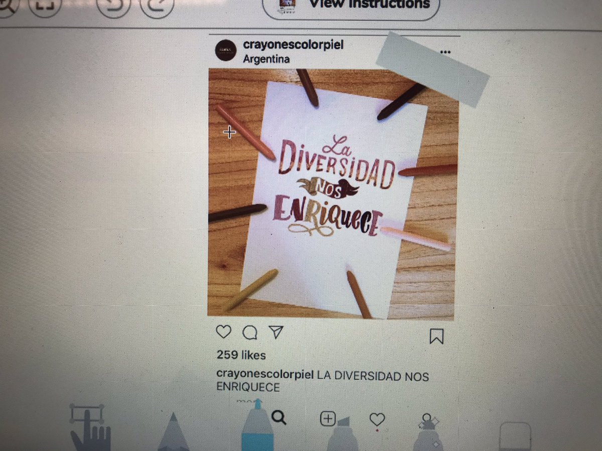 MundodePepita's tweet photo. Using some Instagram posts &amp; other #authres to generate some initial convos about #colorpiel w my 4th graders. I am grateful for their thoughts &amp; reactions/interactions. #abar #earlylang #langchat https://t.co/X2xc3UT8sV