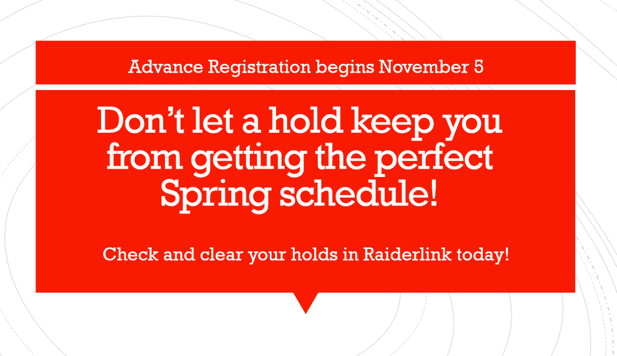 SBSatTexasTech's tweet photo. Advance registration for Spring 2021 is nearly here! https://t.co/tyZB8DmIrF
