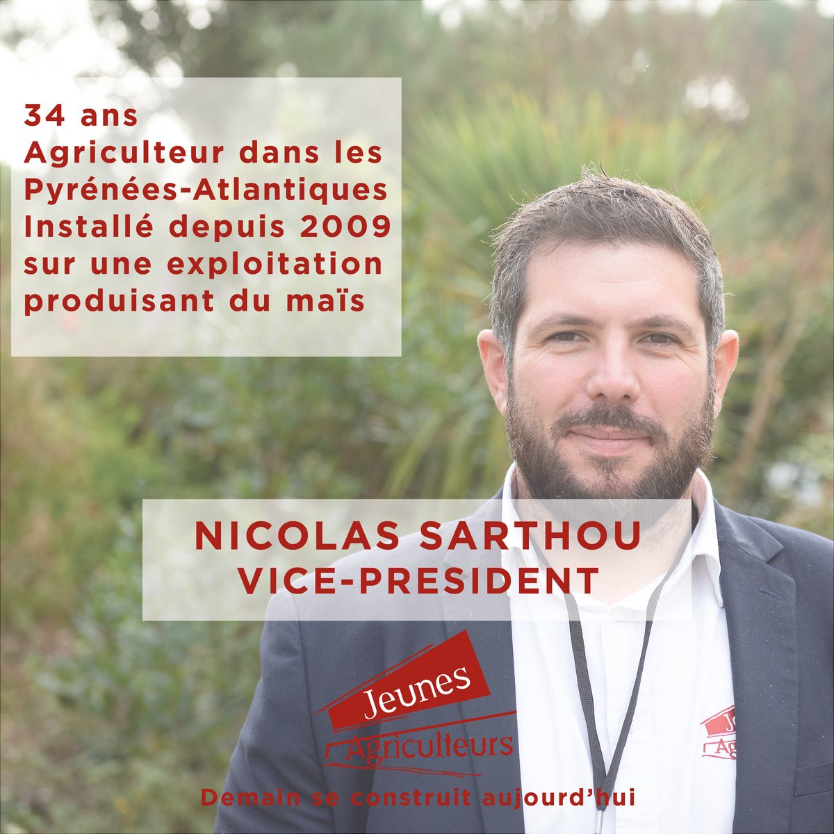 [🔍ZOOM CA]
Découvrez les nouveaux élus de JA!
Aujourd'hui, les vice-présidents :
➡️<a href="/nsartec/">Sarthou nicolas</a>, 
➡️<a href="/FoBasile/">Basile Fo</a>, 
➡️François-Etienne Mercier,
➡️<a href="/pitivier76560/">Cabot guillaume</a>
s’engagent pour la défense de la jeunesse agricole !
Leurs biographies ici 👇
bit.ly/3eott2t