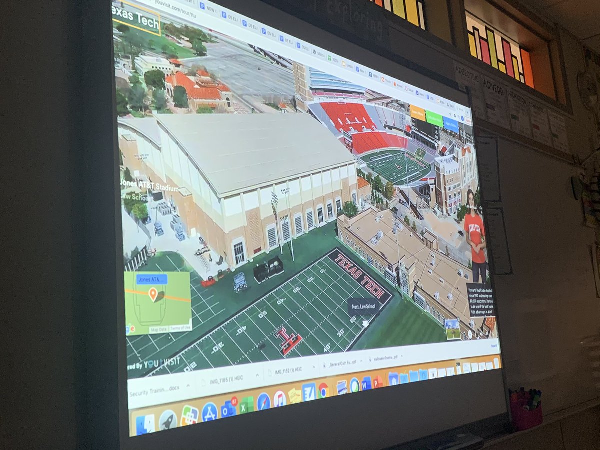 Fifth grade loved being able to take a virtual tour of @TexasTech this morning during our morning meeting in celebration of GenTx Month! What an experience being able to share my alma mater with my students. #redraiders #fifthgrade #bbopride #bbowenes #CollegeoftheDay