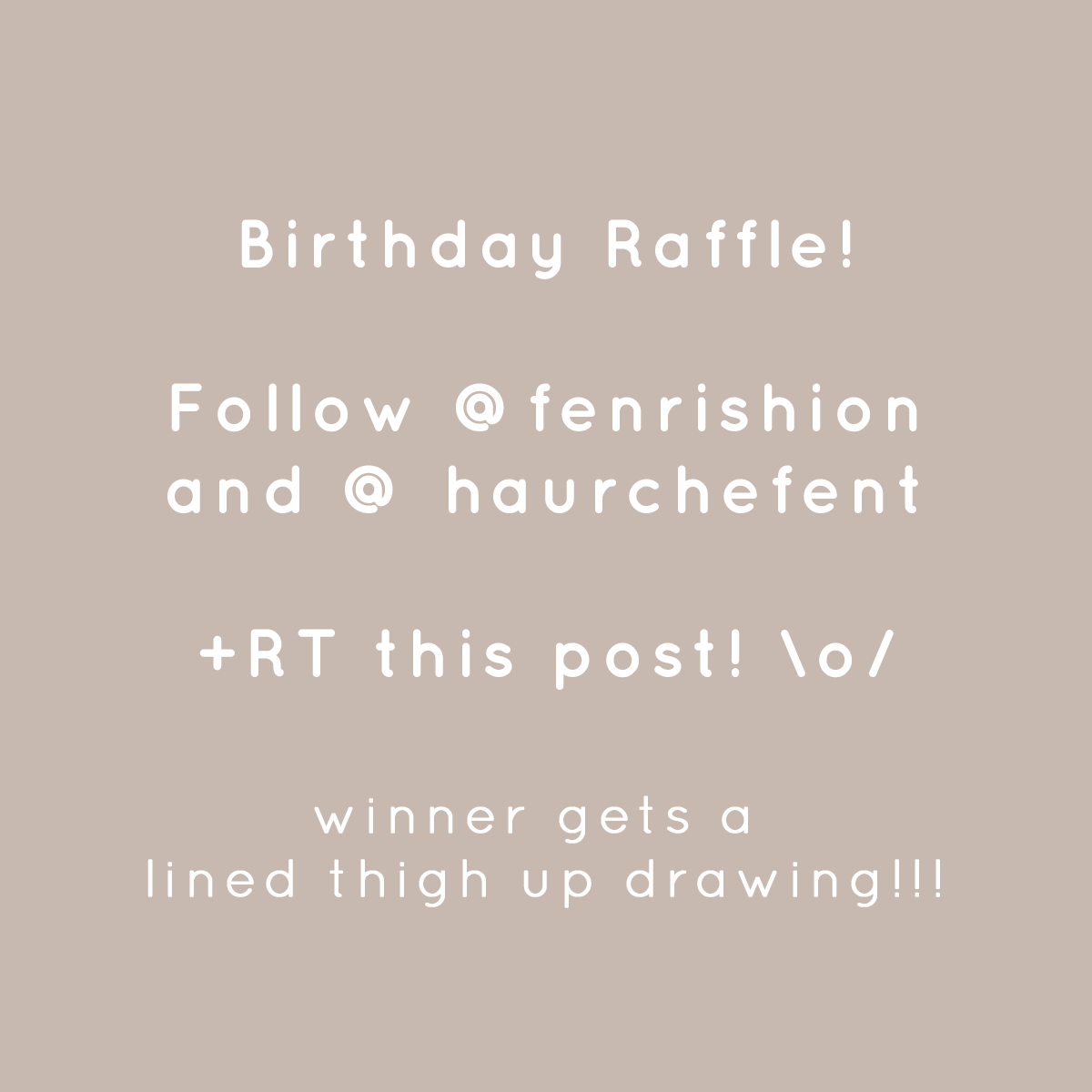 Haurchefent's tweet photo. Come celebrate with me on my birthday! \o/ 🌟🌟🌟🌟
Follow @fenrishion and @haurchefent and retweet this post for a thigh-up drawing of your character! :D 
(non FFXIV ok too!)

Winner announced on 15 Nov (10 days from now!)
Thank you so much everyone for the well wishes!!! <3 <3 https://t.co/YDgIlOI75P