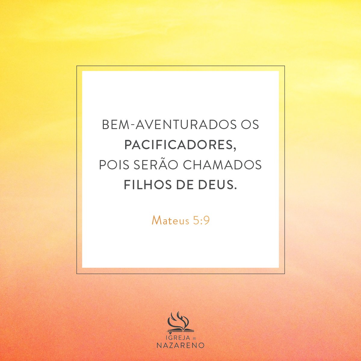 Nazarene's tweet photo. Blessed are the peacemakers, for they will be called children of God. Matthew 5:9 #Nazarene https://t.co/azZCDMgjgy