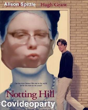 AlisonSpittle's tweet photo. #covideoparty tonight at nine pm on netflix we're watching NOTTING HILL.
Let's ignore the shit heap of reality and lose ourselves in 1999 a time when Ronan Keating was at his peak. https://t.co/nGMAPnoLu8