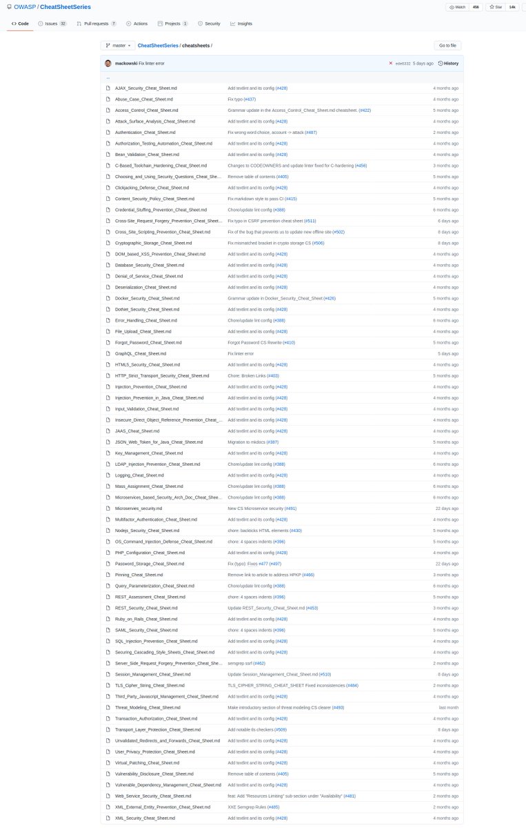 h4x0r_dz's tweet photo. check these cheat sheets by @owasp  !!.
#BugBounty #bugbountytips 

https://t.co/NMlpiIqIKY https://t.co/2RJogCqZiE