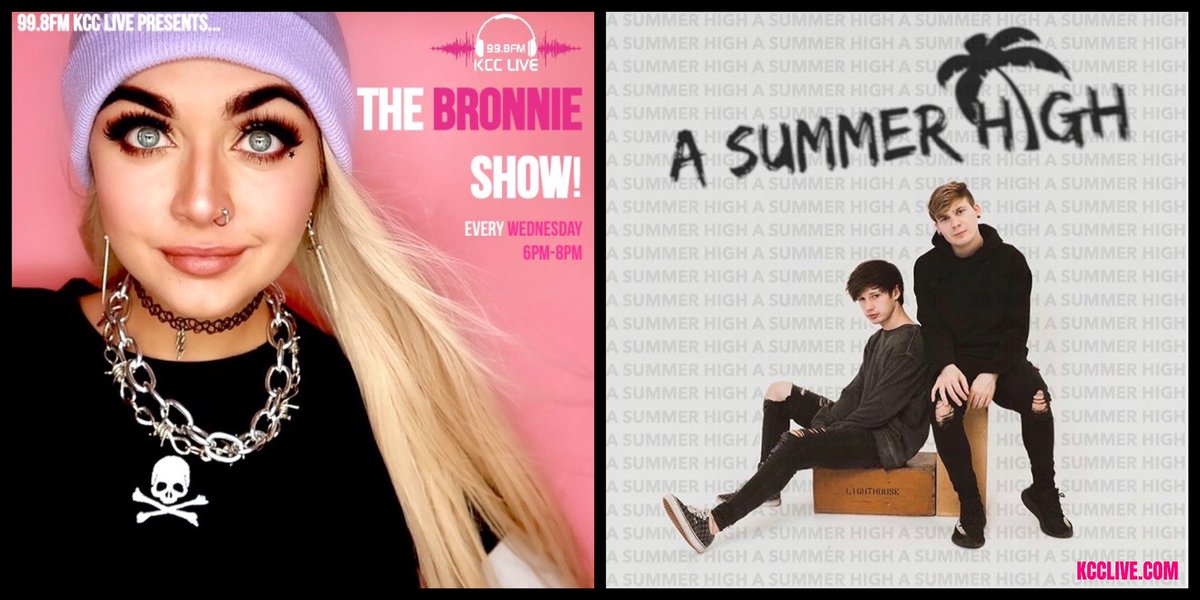 BronnieMusic's tweet image. TONIGHT on THE BRONNIE SHOW! I will be interviewing the epic @ASummerHigh talking about touring in the US, UK &amp;amp; Europe, their new music AND they pick out some of their favourite songs right now! download the app ‘KCC LIVE’ *link in bio* 6pm-8pm!!! #TheBronnieShow 📻