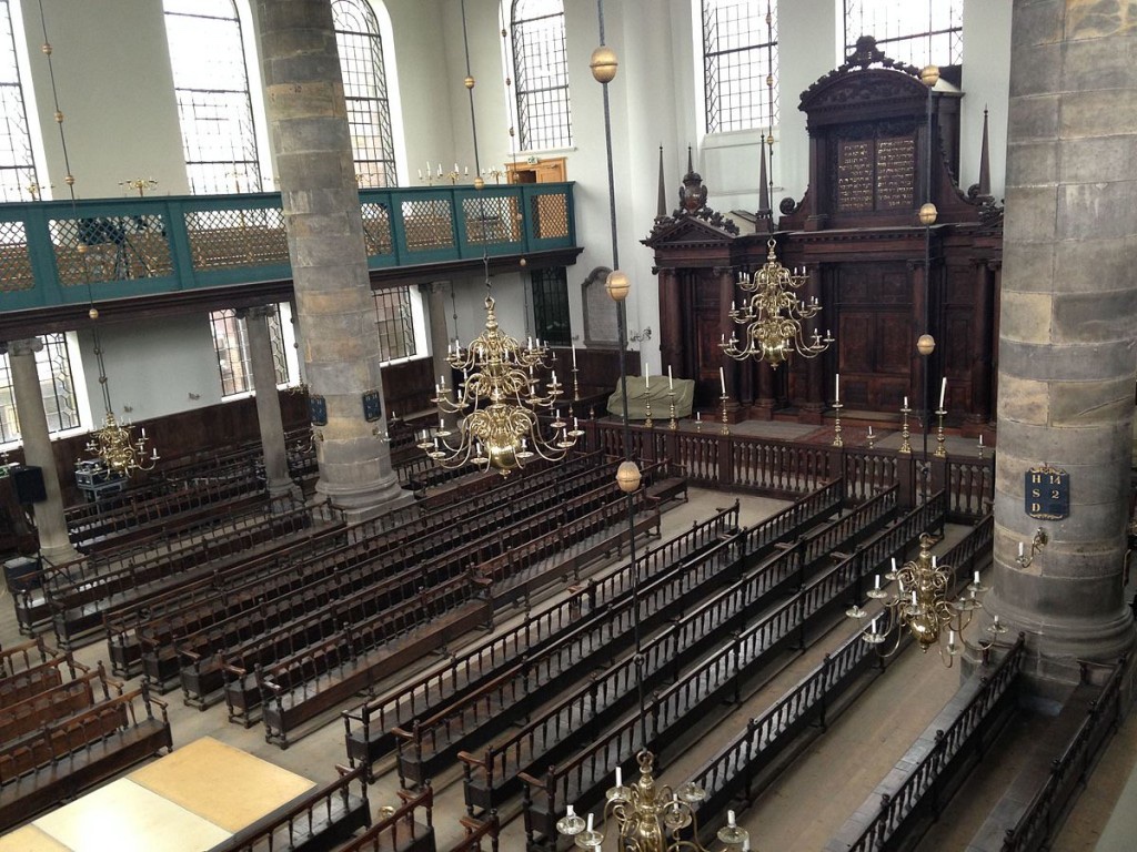 The 1st of Europe’s ultra prominent and grand synagogues in a major city was Amsterdam’s 17th C Portuguese Synagogue, a perfectly protestant feeling, spatious structure worthy of a Saenredam painting, built 4the successful community of Jews who had escaped the Spanish Inquisition