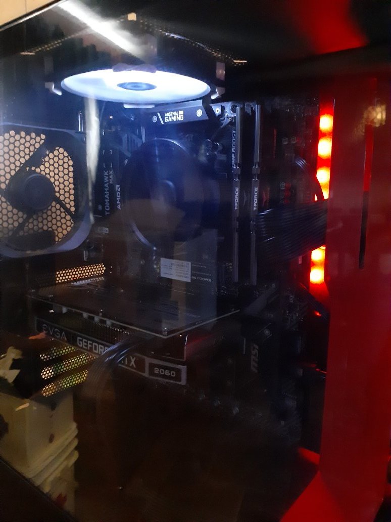 Southboss23's tweet photo. Another beautiful build
Apex legends build
Nzxt H510 case
Ryzen 1600af
Msi B450 tomahawk max
32gb T-force delta 3200mz
Evga Rtx 2060 Ko
120gb M.2
2TB hhd
Thermaltake 650w 80+ gold
Idcooling 120mm fans
#b42 #vertzworld #executivegaming #TeamB42 #B42Empire @TruthAboutRo https://t.co/feSJfrtRWN