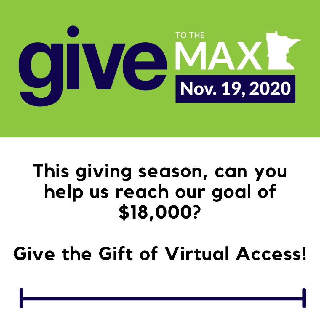 SuccessBeyondMN's tweet image. This Give to the Max Day, we need your support more than ever! Your gift of $5, $20, or $100 allows us to provide virtual enrichment programs to students who are distance, hybrid, or in-person learning this 2020-2021 school year!🔗to donate in our bio
#givetothemaxday #2020