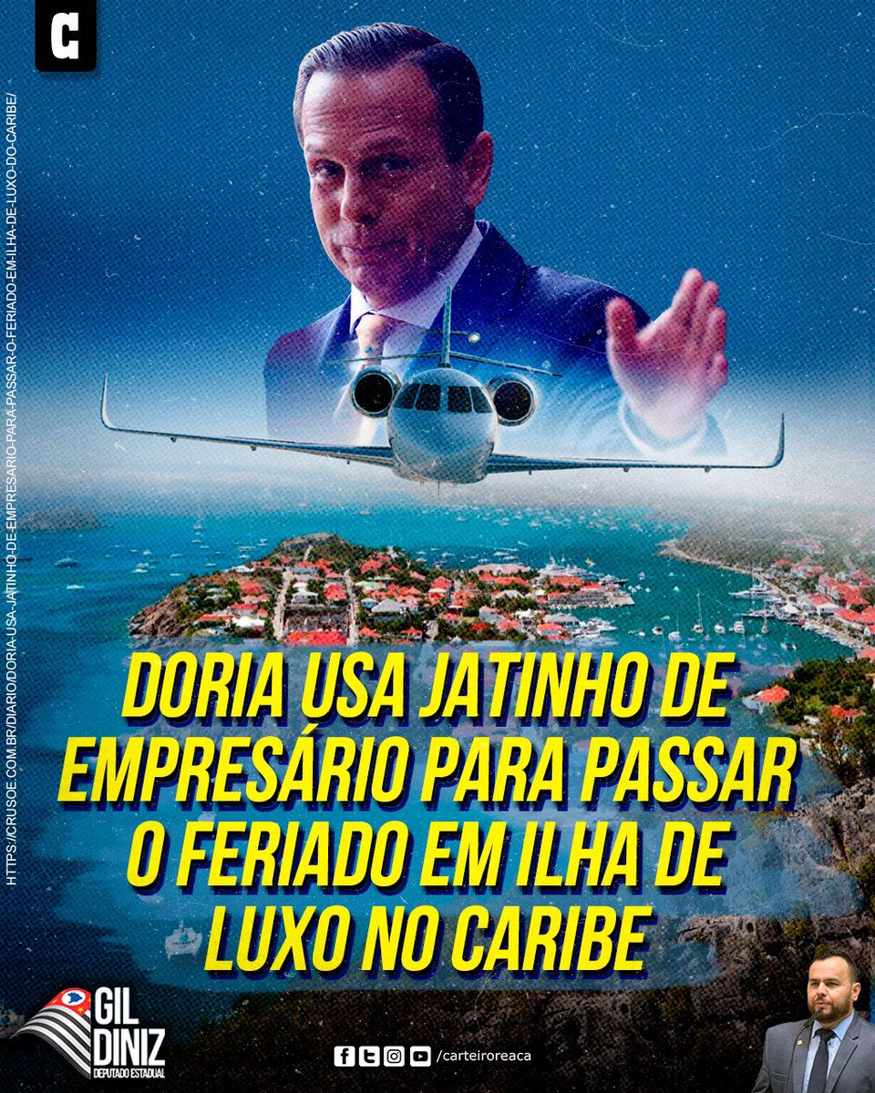 carteiroreaca's tweet photo. Enquanto João Doria prega isolamento social, exige você fique em casa te ameaçando até de prisão: ele viaja com amigos e familiares para o Caribe em jato de amigo empresário. https://t.co/CuBtQha6i5