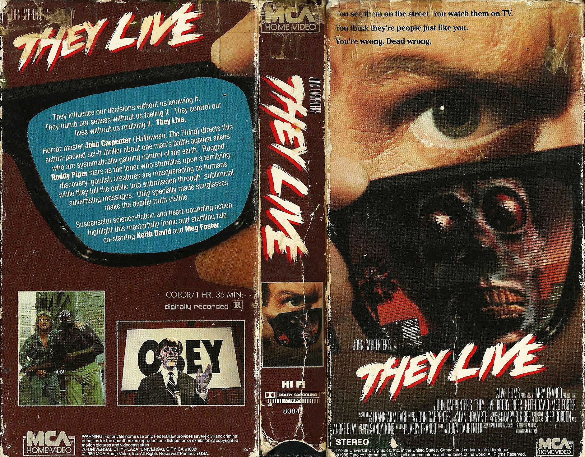 They Live 1988, directed by John Carpenter