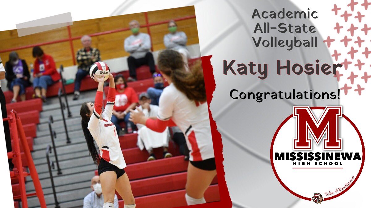 MCSCSchools's tweet photo. MCS is proud of Katy Hosier for achieving this outstanding recognition both in the classroom and on the court! #atribeofexcellence @mississinewa_hs @GoMHSIndians @MHSTribeTV https://t.co/NifdY6FgCP