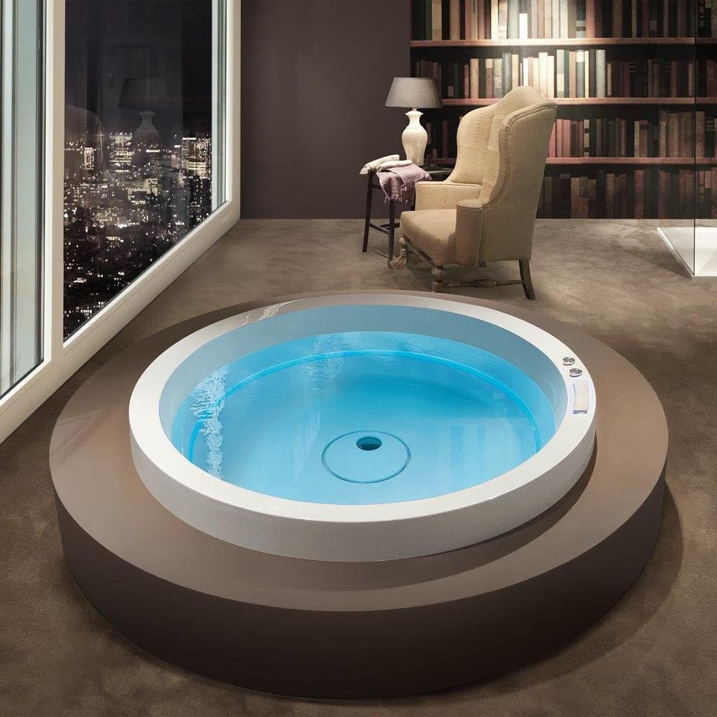 AlchemyAward's tweet photo. The Dream 160 #whirlpoolbath by #Treesse features a hidden jet 'ghost system' (#marcsadlerdesign) as well as colour therapy #moodlighting. #relax #takeiteasy #hotellife #hotelsuite #hospitalitydesign #hotellook #hotelinspired #spaathome #homespa #privatespa #spa https://t.co/K7YejeCxD5