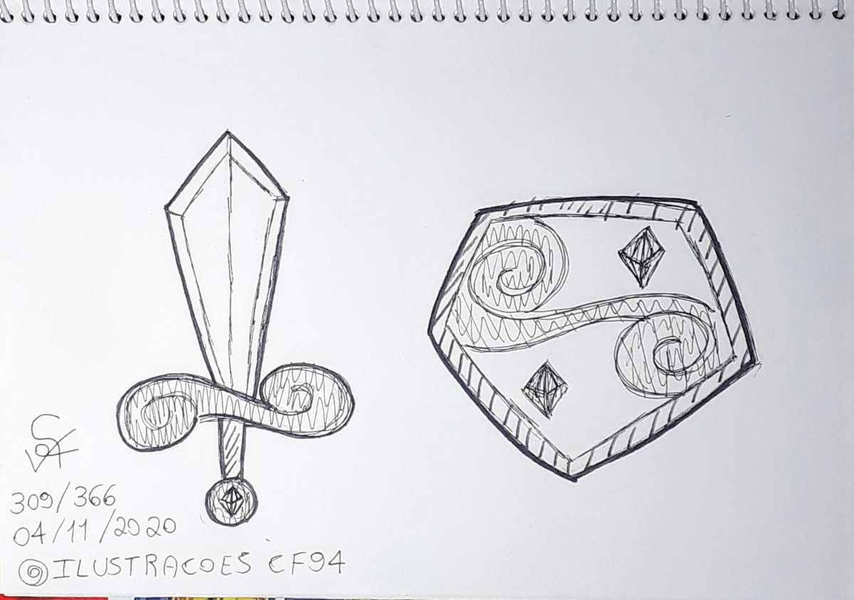 IlustracoesCF94's tweet photo. 309/366
04/11/2020
Ilustração rapidinha de hoje
#ilustraçõescf94 #ilustracoescf94 #cartoon #original #escudo #espada #sword #shield #sketch #escudoeespada #espadaeescudo #swordandshield #shieldandsword #arte #art #draw #drawing #desenho #ilustração #illustration https://t.co/dyCWuTOCFR